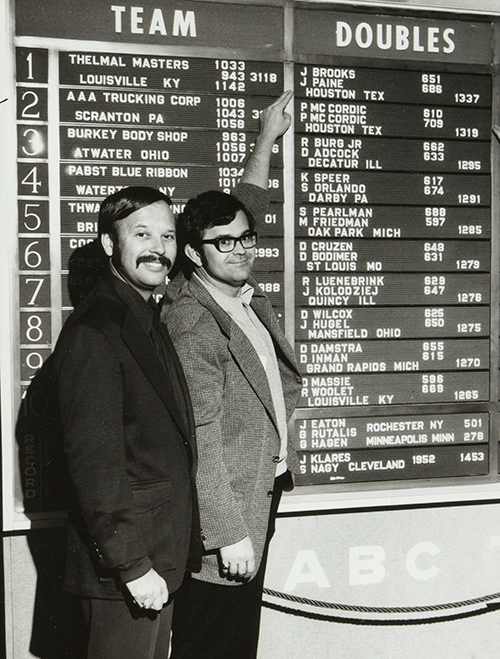 Jamie Brooks and Jim Paine at the 1973 Open Championships